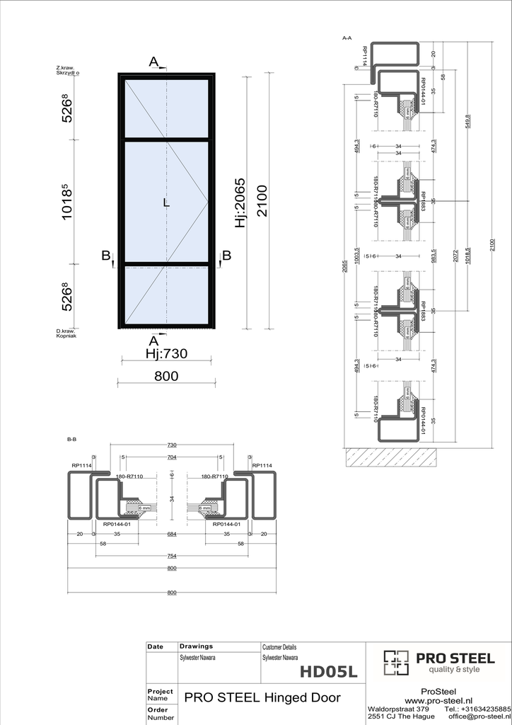 Single Hinged Door D05