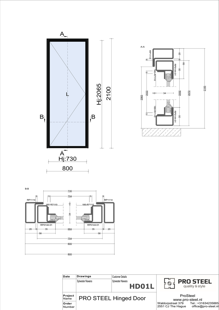Single Hinged Door D01