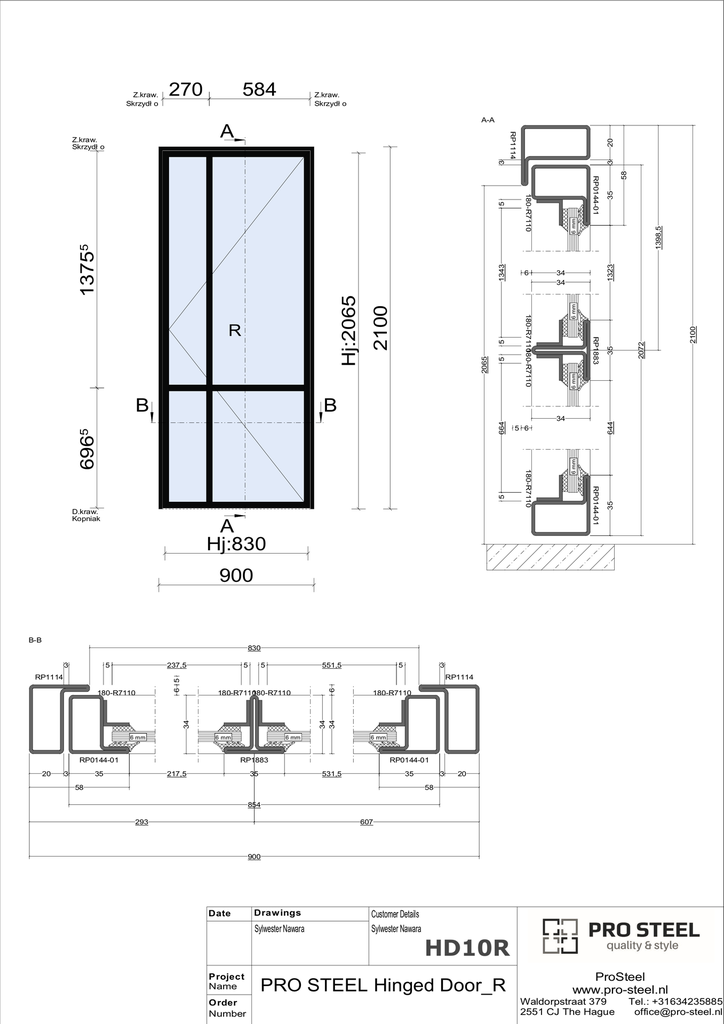 Single Hinged Door D03