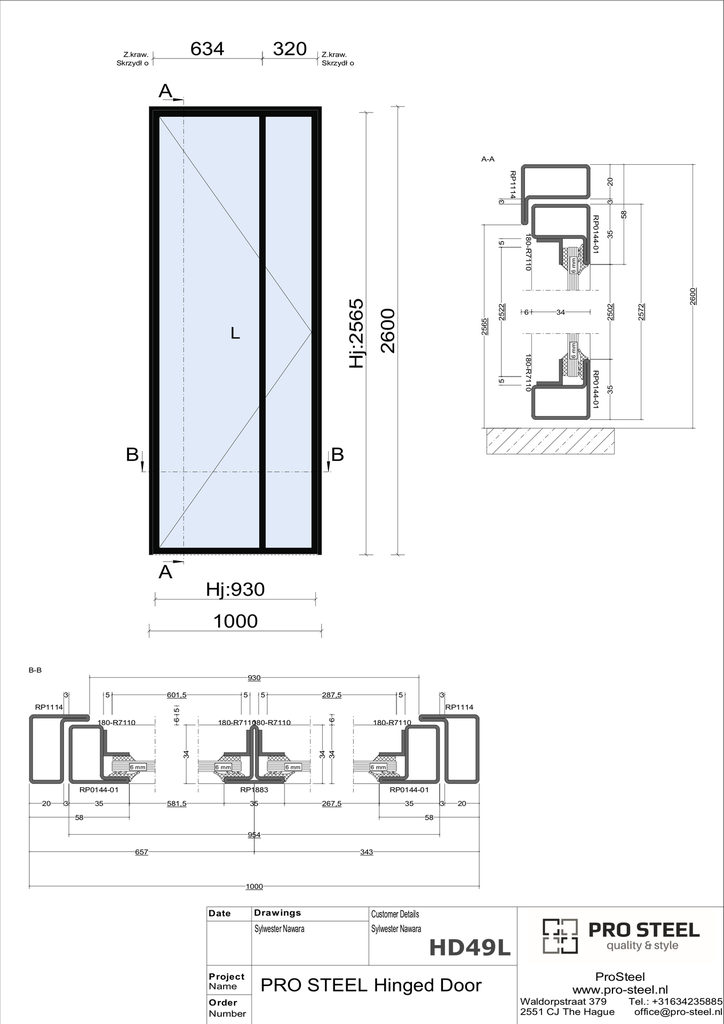 Single Hinged Door D07